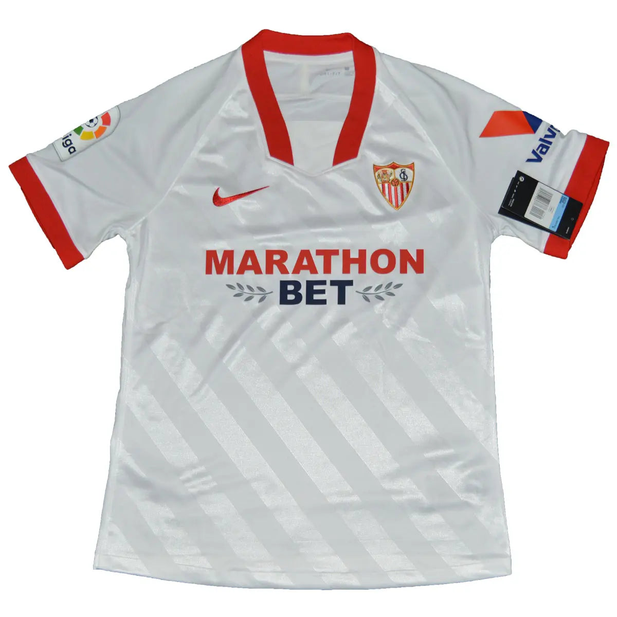 Maillot de foot rétro/vintage authentique blanc et rouge domicile Nike du FC Seville 2020-2021