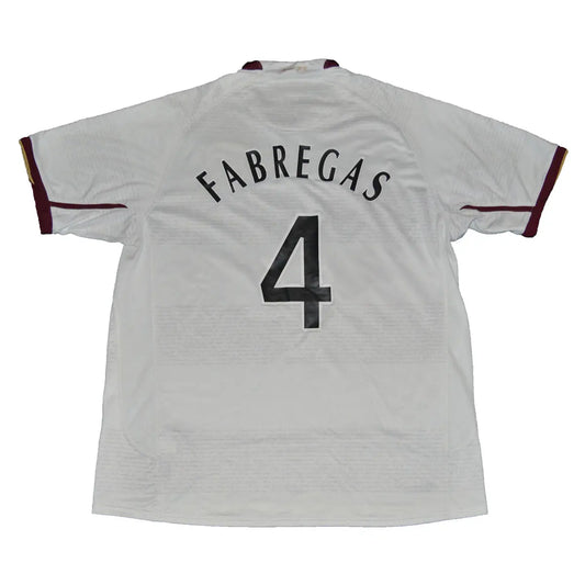 Maillot de foot rétro/vintage authentique blanc nike Arsenal domicile 2007-2008 Fabregas flocage