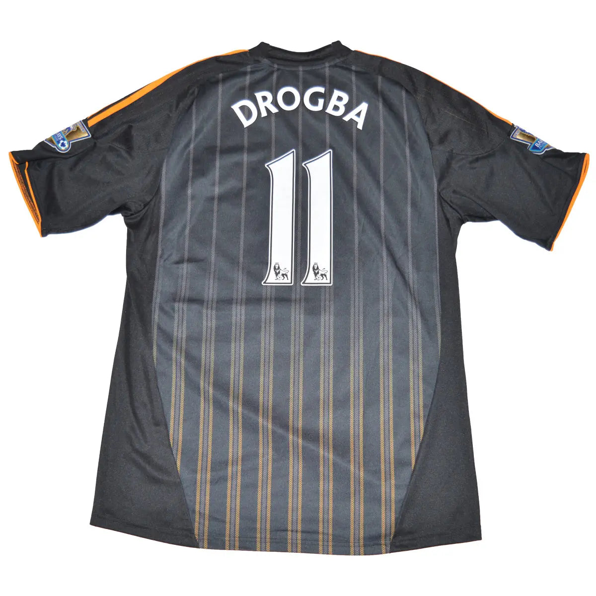 Maillot de foot rétro/vintage authentique noir third adidas Chelsea 2010-2011 Drogba flocage