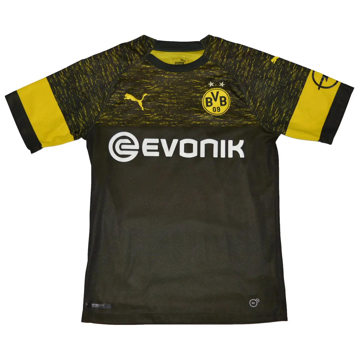 Maillot de foot rétro/vintage authentique noir et jaune Puma de Dortmund extérieur 2018-2019