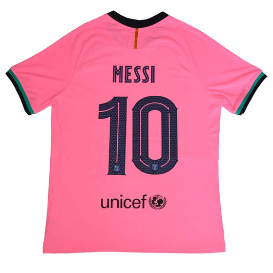 Maillot vapor retro-vintage authentique rose nike, du fc barcelone de la saison 2020-2021 floqué messi