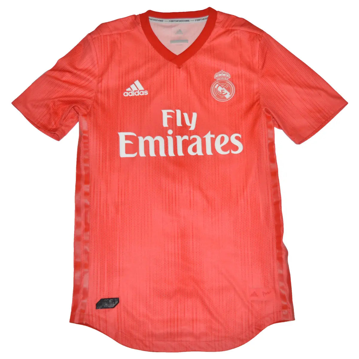 Maillot de foot rétro/vintage authentique orange third Adidas du Real Madrid 2018-2019 sergio ramos